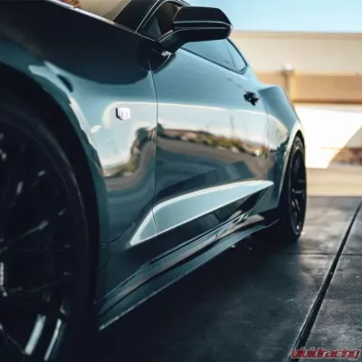 Street Aero Cross Faded Side Skirt Splitter Set Chevrolet Camaro SS 2020 - s-ssa-chv-005-cf-s80