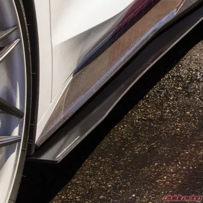 Street Aero Cross Faded Side Skirt Splitter Set Chevrolet Corvette C8 - 5VM Kit 2020-2024 - s-ssa-chv-007-cf-s79