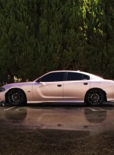 Street Aero Cross Faded Side Skirt Splitter Set Dodge Charger Scat Pack 2015-2022                                     - s-ssa-dge-003-cf-s86.5 - Image 8