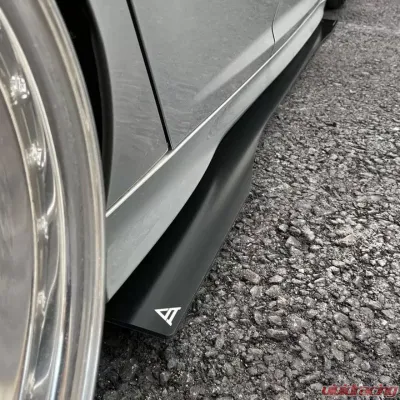Street Aero Cross Faded Side Skirt Splitter Set Ford Focus ST Hatchback 2013-2014 - s-ssa-frd-001-cf-s74