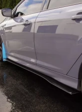 Street Aero Cross Faded Side Skirt Splitter Set Ford Focus RS Hatchback 2016-2018                                     - s-ssa-frd-002-cf-s75 - Image 9