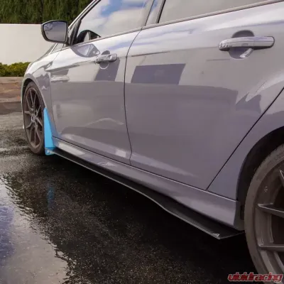 Street Aero Cross Faded Side Skirt Splitter Set Ford Focus RS Hatchback 2016-2018 - s-ssa-frd-002-cf-s75