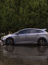 Street Aero Cross Faded Side Skirt Splitter Set Ford Focus RS Hatchback 2016-2018                                     - s-ssa-frd-002-cf-s75 - Image 8