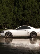 Street Aero Cross Faded Side Skirt Splitter Set Ford Mustang 1999-2004                                     - s-ssa-frd-004-cf-s70.5 - Image 8