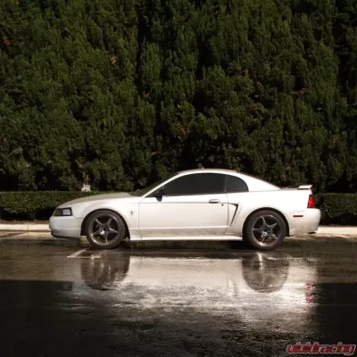 Street Aero Cross Faded Side Skirt Splitter Set Ford Mustang 1999-2004 - s-ssa-frd-004-cf-s70.5