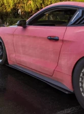Street Aero Cross Faded Side Skirt Splitter Set Ford Mustang 2015-2017                                     - s-ssa-frd-007-cf-s75.5 - Image 9