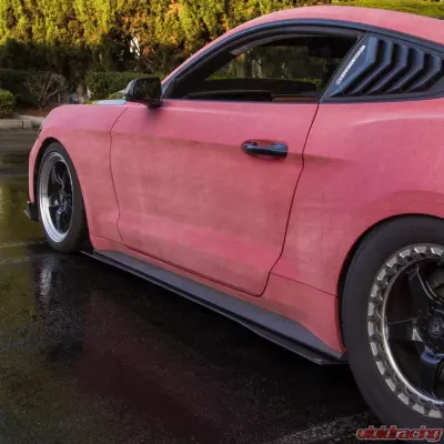 Street Aero Cross Faded Side Skirt Splitter Set Ford Mustang 2015-2017 - s-ssa-frd-007-cf-s75.5