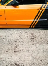 Street Aero Cross Faded Side Skirt Splitter Set Ford Mustang 2005-2009                                     - s-ssa-frd-009-cf-s75 - Image 9