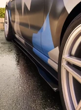 Street Aero Cross Faded Side Skirt Splitter Set Ford Mustang Roush 2013-2014                                     - s-ssa-frd-010-cf-s75 - Image 10