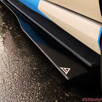 Street Aero Cross Faded Side Skirt Splitter Set Ford Mustang Roush 2013-2014 - s-ssa-frd-010-cf-s75