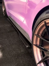 Street Aero Cross Faded Side Skirt Splitter Set Ford Mustang GT | EcoBoost 2018+                                     - s-ssa-frd-011-cf-s75 - Image 10