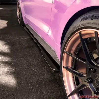 Street Aero Cross Faded Side Skirt Splitter Set Ford Mustang GT | EcoBoost 2018+ - s-ssa-frd-011-cf-s75