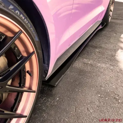 Street Aero Cross Faded Side Skirt Splitter Set Ford Mustang GT | EcoBoost 2018+ - s-ssa-frd-011-cf-s75