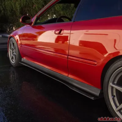 Street Aero Cross Faded Side Skirt Splitter Set Honda Civic EG SI 1992-1995 - s-ssa-hon-004-cf-s73