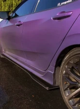 Street Aero Cross Faded Side Skirt Splitter Set Honda Civic Sport Hatchback 2016-2021                                     - s-ssa-hon-008-cf-s76 - Image 9