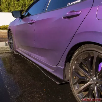 Street Aero Cross Faded Side Skirt Splitter Set Honda Civic Sport Hatchback 2016-2021 - s-ssa-hon-008-cf-s76