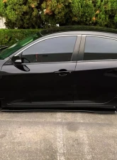 Street Aero Cross Faded Side Skirt Splitter Set Honda Civic LX Sedan 2016-2021                                     - s-ssa-hon-009-cf-s76 - Image 9