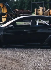 Street Aero Cross Faded Side Skirt Splitter Set Honda Civic Type-R 2017-2021                                     - s-ssa-hon-013-cf-s76 - Image 9