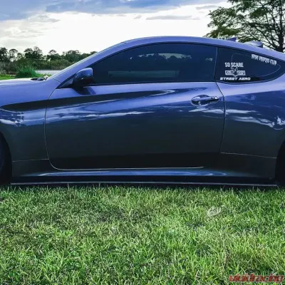 Street Aero Cross Faded Side Skirt Splitter Set Hyundai Genesis Coupe (BK2) 2013-2016 - s-ssa-hyn-003-cf-s81