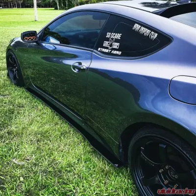 Street Aero Cross Faded Side Skirt Splitter Set Hyundai Genesis Coupe (BK2) 2013-2016 - s-ssa-hyn-003-cf-s81