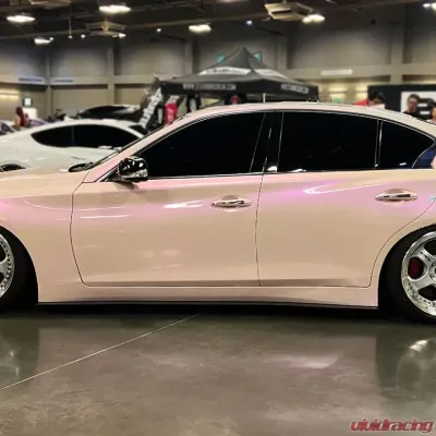 Street Aero Cross Faded Side Skirt Splitter Set Infiniti Q50 Sport 2018-2022 - s-ssa-inf-008-cf-s83