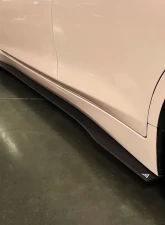 Street Aero Cross Faded Side Skirt Splitter Set Infiniti Q50 Sport 2018-2022                                     - s-ssa-inf-008-cf-s83 - Image 10