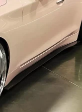 Street Aero Cross Faded Side Skirt Splitter Set Infiniti Q50 Sport 2018-2022                                     - s-ssa-inf-008-cf-s83 - Image 12