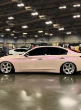 Street Aero Cross Faded Side Skirt Splitter Set Infiniti Q50 Sport 2018-2022                                     - s-ssa-inf-008-cf-s83 - Image 8