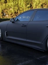 Street Aero Cross Faded Side Skirt Splitter Set Kia Stinger GT 2018-2023                                     - s-ssa-kia-003-cf-s85 - Image 9