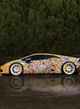 Street Aero Cross Faded Side Skirt Splitter Set Lamborghini Huracan                                     - s-ssa-lam-002-cf-s75c - Image 8
