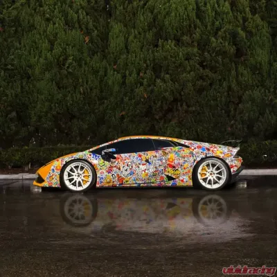 Street Aero Cross Faded Side Skirt Splitter Set Lamborghini Huracan - s-ssa-lam-002-cf-s75c