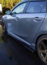 Street Aero Cross Faded Side Skirt Splitter Set Mazda 3 2010-2013                                     - s-ssa-maz-003-cf-s74 - Image 9