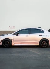 Street Aero Cross Faded Side Skirt Splitter Set Subaru WRX 2015-2021                                     - s-ssa-sub-004-cf-s75 - Image 8
