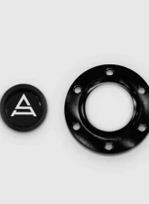 Street Aero Suede Brushed Aluminum Steering Wheel - Black Stitched                                     - ssw0421 - Image 4