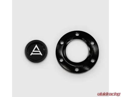 Street Aero Suede Brushed Aluminum Steering Wheel - Black Stitched - ssw0421