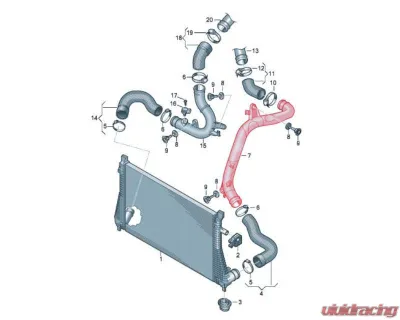 Forge Motorsport High Flow Discharge Pipe Audi | Volkswagen | Skoda 1.8T | 2.0T VAG Engines 2014+ - FMMK7DP