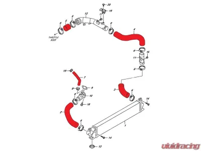 Forge Motorsport Boost Hose Kit Suzuki Swift Sport 1.4 Turbo ZC33S | LHD - FMKT026