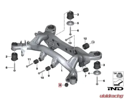 Fall-Line Lower Tension Arm Bearing Inner BMW E9X M3 - FLM-E9X-1BLTABI
