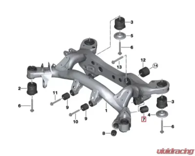 Fall-Line Rear Lower Control Arm Cup Subframe Bearing Set BMW G8X M3 | M4 - FLM-G8X-1BLCASB
