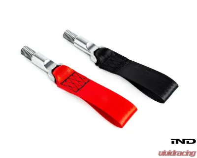 Fall-Line Motorsports Black Tow Strap - Rear BMW G8X M2 | M3 | M4 - FLM-E9X-3TSTR-RED