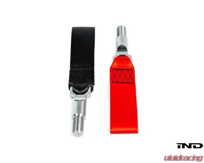 Fall-Line Motorsports Black Tow Strap - Rear BMW G8X M2 | M3 | M4 - FLM-E9X-3TSTR-RED