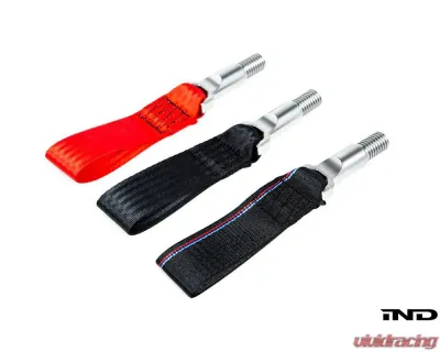 Fall-Line Motorsports Black Tow Strap - Rear BMW G8X M2 | M3 | M4 - FLM-E9X-3TSTR-RED