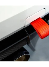 Fall-Line Motorsports Black Tow Strap - Rear BMW G8X M2 | M3 | M4                                     - FLM-E9X-3TSTR-RED - Image 3