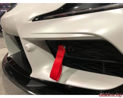 Fall-Line Motorsports Black Tow Strap BMW F8X M2 | M3 | M4 | Toyota A90 Supra - FLM-F8X-3TSTR-TRI