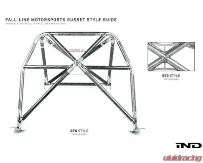 Fall-Line Motorsports Bolt-In Harness Bar GT3 Lightweight Gussets BMW E92 M3 - FLM-E92-RB-G
