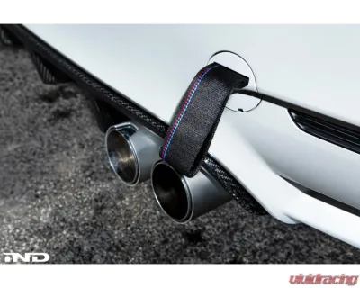 Fall-Line Motorsports Tow Strap Toyota Supra A90 2020+ - FLM-A90-3TSTR-BLK