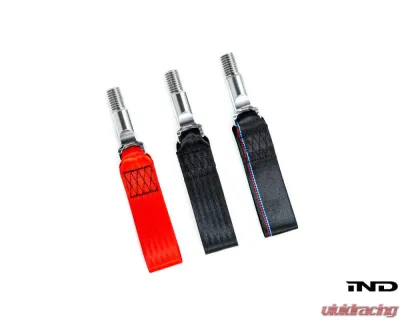 Fall-Line Motorsports Black Tow Strap - Front BMW G8X M2 | M3 | M4 - FLM-G8X-3TSTR-F-RED