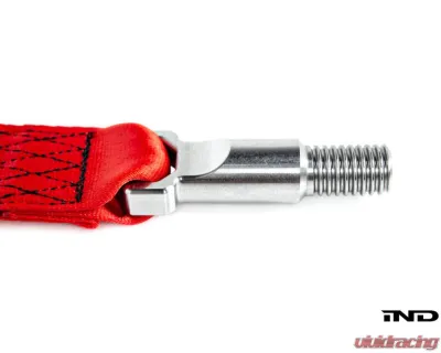 Fall-Line Motorsports Black Tow Strap - Front BMW G8X M2 | M3 | M4 - FLM-G8X-3TSTR-F-RED