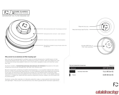 Future Classic Billet Aluminum Oil Filter Housing Cap BMW S58 2020+ - FC-G8X-S58-OFC-RED