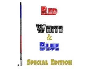 5150 Whips 4 Feet Hyper Whip (Red/White/Blue)